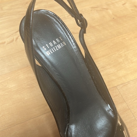 Stuart Weitzman Exsling Peep Toe Slingback Cork Platform Heel size 7M - Picture 4 of 8